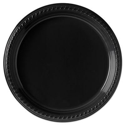 View larger image of Party Plastic Plates, 10 1/4", Black, 500/Carton
