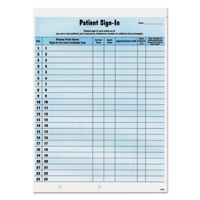 View larger image of Patient Sign-In Label Forms, Two-Part Carbon, 8.5 x 11.63, Blue Sheets, 125 Forms Total