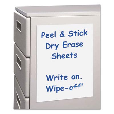 View larger image of Self-Stick Dry Erase Sheets, 8.5 x 11, White Surface, 25/Box