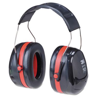 View larger image of PELTOR OPTIME 105 High Performance Ear Muffs H10A, 30 dB NRR, Black/Red