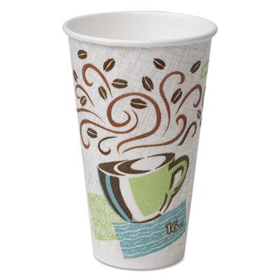 View larger image of PerfecTouch Paper Hot Cups, 16 oz, Coffee Dreams Design, 50/Pack, 20 Packs/Carton