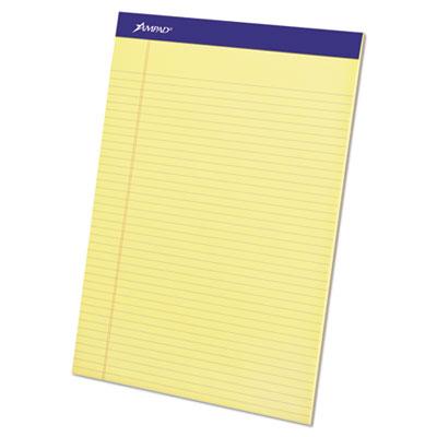 View larger image of Perforated Writing Pads, Narrow Rule, 50 Canary-Yellow 8.5 X 11.75 Sheets, Dozen