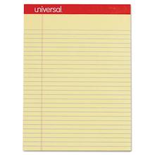Perforated Ruled Writing Pads, Wide/legal Rule, Red Headband, 50 Canary-Yellow 8.5 X 11.75 Sheets, Dozen