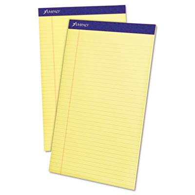View larger image of Perforated Writing Pads, Wide/legal Rule, 50 Canary-Yellow 8.5 X 14 Sheets, Dozen