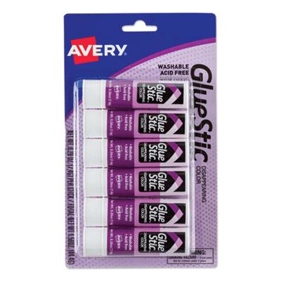 View larger image of Permanent Glue Stic Value Pack, 0.26 oz, Applies Purple, Dries Clear, 6/Pack