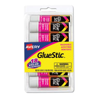 View larger image of Permanent Glue Stic Value Pack, 0.26 oz, Applies White, Dries Clear, 18/Pack