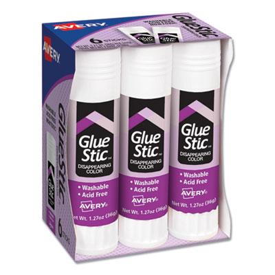 View larger image of Permanent Glue Stic Value Pack, 1.27 oz, Applies Purple, Dries Clear, 6/Pack