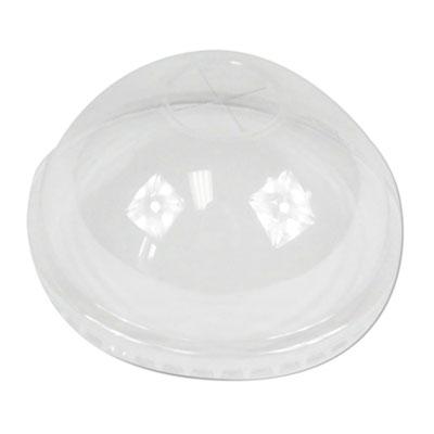 View larger image of PET Cold Cup Dome Lids, Fits 12 oz Squat and 14 to 24 oz Plastic Cups, Clear, 100 Lids/Sleeve, 10 Sleeves/Carton