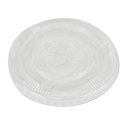 View larger image of PET Cold Cup Lids, Fits 12 oz Squat and 14 to 24 oz Plastic Cups, Clear, 100/Sleeve, 10 Sleeves/Carton
