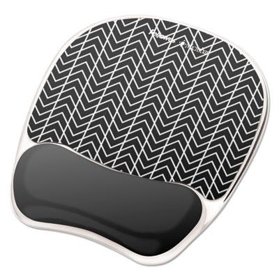 View larger image of Photo Gel Wrist Rest with Microban, 7 7/8 x 9 1/4 x 7/8, Black/White