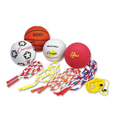 View larger image of Physical Education Kit w/Seven Balls, 14 Jump Ropes, Assorted Colors