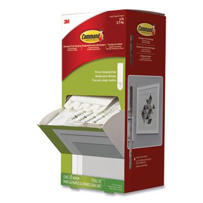 View larger image of Picture Hanging Strips, Cabinet Pack, Removable, Holds Up To 6 Lbs Per Pair, 0.75 X 2.75, White, 4/set, 50 Sets/carton