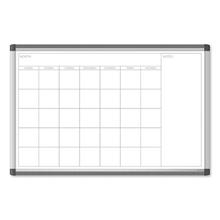 PINIT Magnetic Dry Erase Calendar, Undated One Month, 36 x 24, White Surface, Silver Aluminum Frame