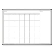 PINIT Magnetic Dry Erase Calendar, Undated One Month, 48 x 36, White Surface, Silver Aluminum Frame
