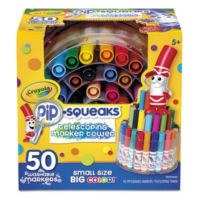 View larger image of Pip-Squeaks Telescoping Marker Tower, Medium Bullet Tip, Assorted Colors, 50/Pack