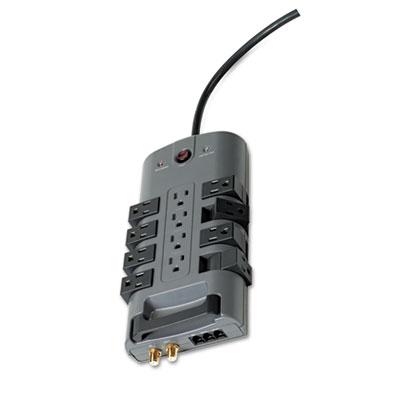 View larger image of Pivot Plug Surge Protector, 12 Outlets, 8 ft Cord, 4320 Joules, Gray