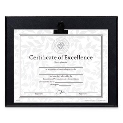 View larger image of Plaque With Metal Clip, Wood, 8.5 x 11 Insert, Black