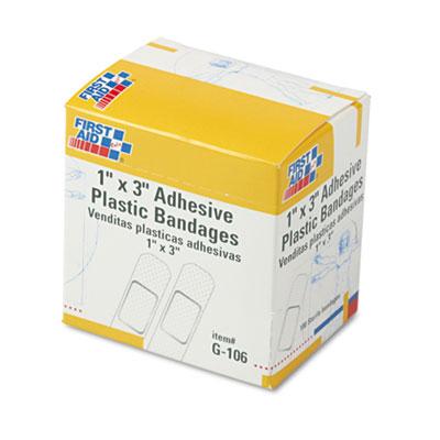 View larger image of Plastic Adhesive Bandages, 1 X 3, 100/box