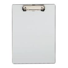 Plastic Brushed Aluminum Clipboard, Portrait Orientation, 0.5" Clip Capacity, Holds 8.5 x 11 Sheets, Silver