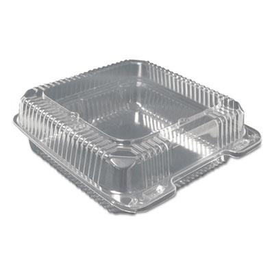 View larger image of Plastic Clear Hinged Containers, 9 x 8.63 x 3, Clear, 200/Carton