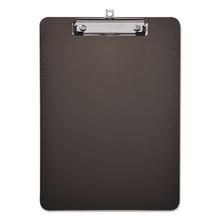 Plastic Clipboard with Low Profile Clip, 0.5" Clip Capacity, Holds 8.5 x 11 Sheets, Translucent Black