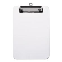 Plastic Clipboard with Low Profile Clip, 0.5" Clip Capacity, Holds 5 x 8 Sheets, Clear