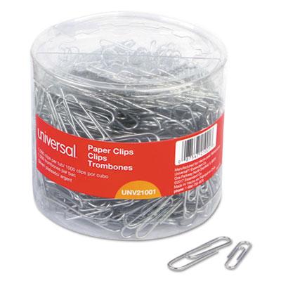 View larger image of Plastic-Coated Paper Clips with Two-Compartment Dispenser Tub, (750) #2 Clips, (250) Jumbo Clips, Silver