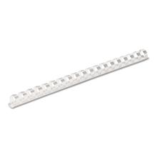 Plastic Comb Bindings, 1/2" Diameter, 90 Sheet Capacity, White, 100 Combs/Pack