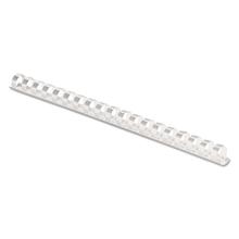 Plastic Comb Bindings, 3/8" Diameter, 55 Sheet Capacity, White, 100 Combs/Pack