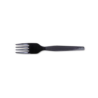 View larger image of Plastic Cutlery, Heavy Mediumweight Forks, Black, 1,000/Carton