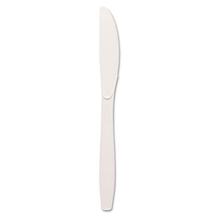 Plastic Cutlery, Heavy Mediumweight Knives, White, 1,000/Carton