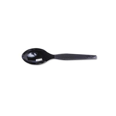 View larger image of Plastic Cutlery, Heavy Mediumweight Teaspoons, Black, 1,000/Carton