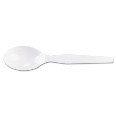 View larger image of Plastic Cutlery, Heavy Mediumweight Teaspoons, White, 100/Box