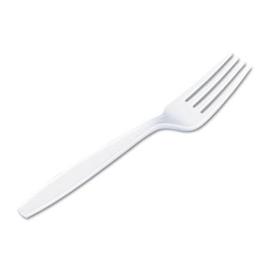 View larger image of Plastic Cutlery, Heavyweight Forks, White, 1,000/Carton