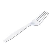 Plastic Cutlery, Heavyweight Forks, White, 1,000/Carton