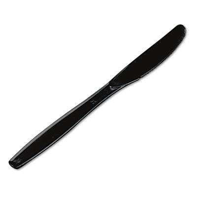 View larger image of Plastic Cutlery, Heavyweight Knives, Black, 1,000/Carton