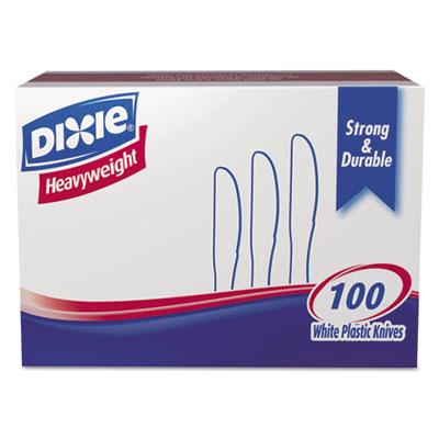 View larger image of Plastic Cutlery, Heavyweight Knives, White, 100/Box