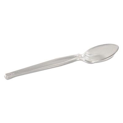 View larger image of Plastic Cutlery, Heavyweight Teaspoon, Crystal Clear, 6", 1,000/Carton