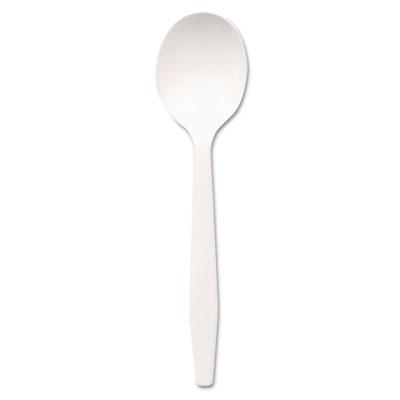 View larger image of Plastic Cutlery, Mediumweight Soup Spoons, White, 1,000/Carton