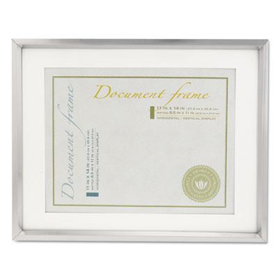 View larger image of Plastic Document Frame with Mat, 11 x 14 and 8.5 x 11 Inserts, Metallic Silver
