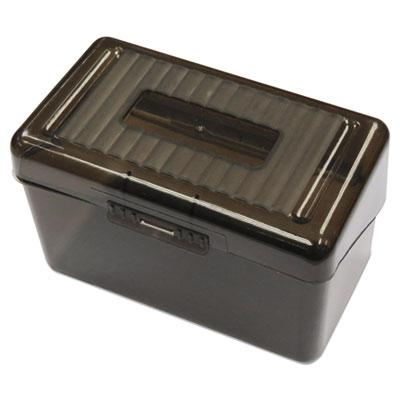 View larger image of Plastic Index Card Boxes, 3" x 5", Translucent Black