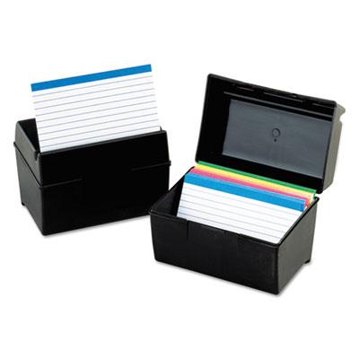 View larger image of Plastic Index Card File, 400 Capacity, 6 1/2w x 4 7/8d, Black