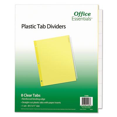 View larger image of Plastic Insertable Dividers, 8-Tab, 11 x 8.5, Clear Tabs, 1 Set