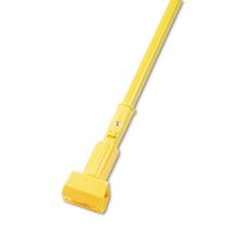 Plastic Jaws Mop Handle for 5 Wide Mop Heads, 60" Aluminum Handle, Yellow