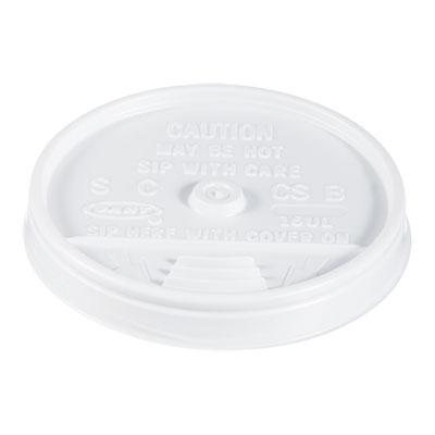 View larger image of Plastic Lids, for 16oz Hot/Cold Foam Cups, Sip-Thru Lid, White, 1000/Carton