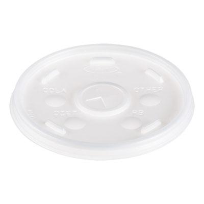 View larger image of Plastic Lids, for 16oz Hot/Cold Foam Cups, Straw-Slot Lid, White, 1000/Carton