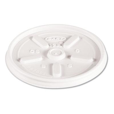 View larger image of Plastic Lids for Foam Cups, Bowls and Containers, Vented, Fits 6-14 oz, White, 100/Pack, 10 Packs/Carton