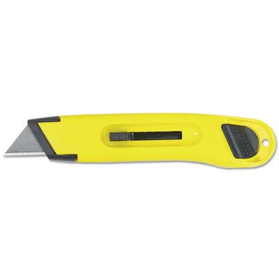 View larger image of Plastic Light-Duty Utility Knife with Retractable Blade, 6" Plastic Handle, Yellow