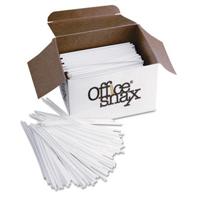 View larger image of Plastic Stir Sticks, 5", Plastic, White, 1000/Box