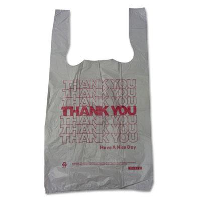View larger image of Plastic Thank-You T-Sack, 2 mil, 4" x 15", White, 2,000/Carton